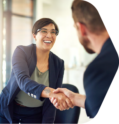 HCP and KOL shake hands