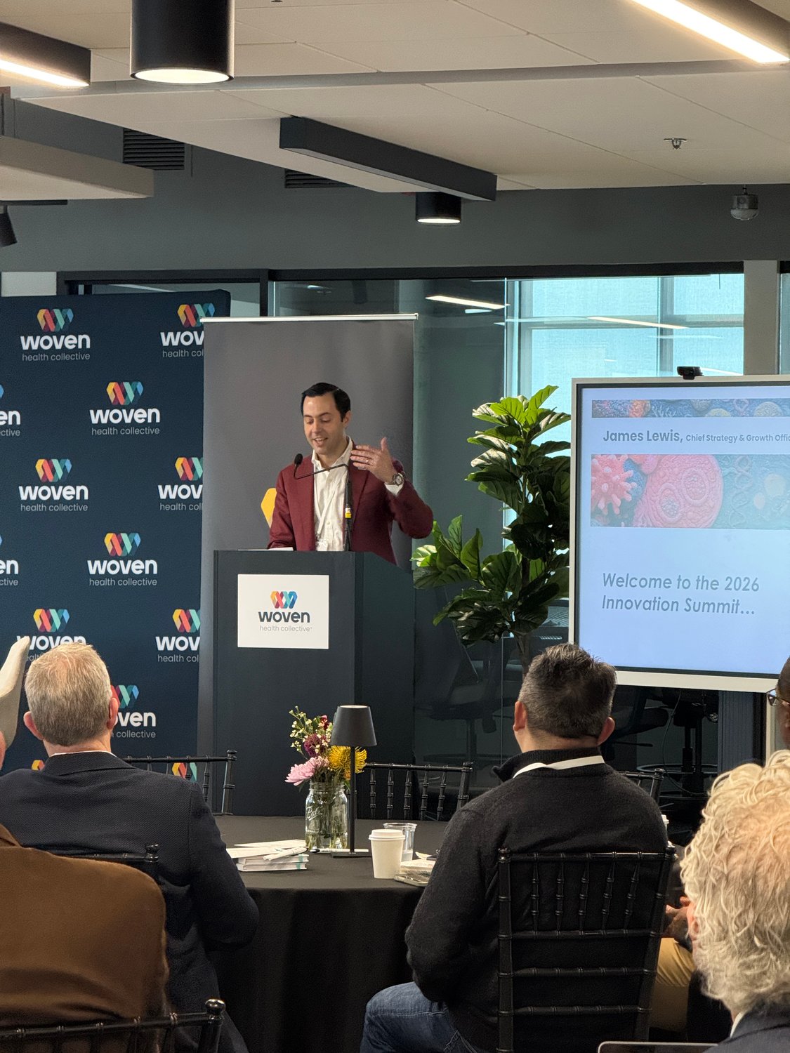 James Lewis presents opening remarks.